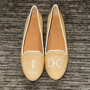 Jack Rogers I Do Raffia Loafers Size 7.5